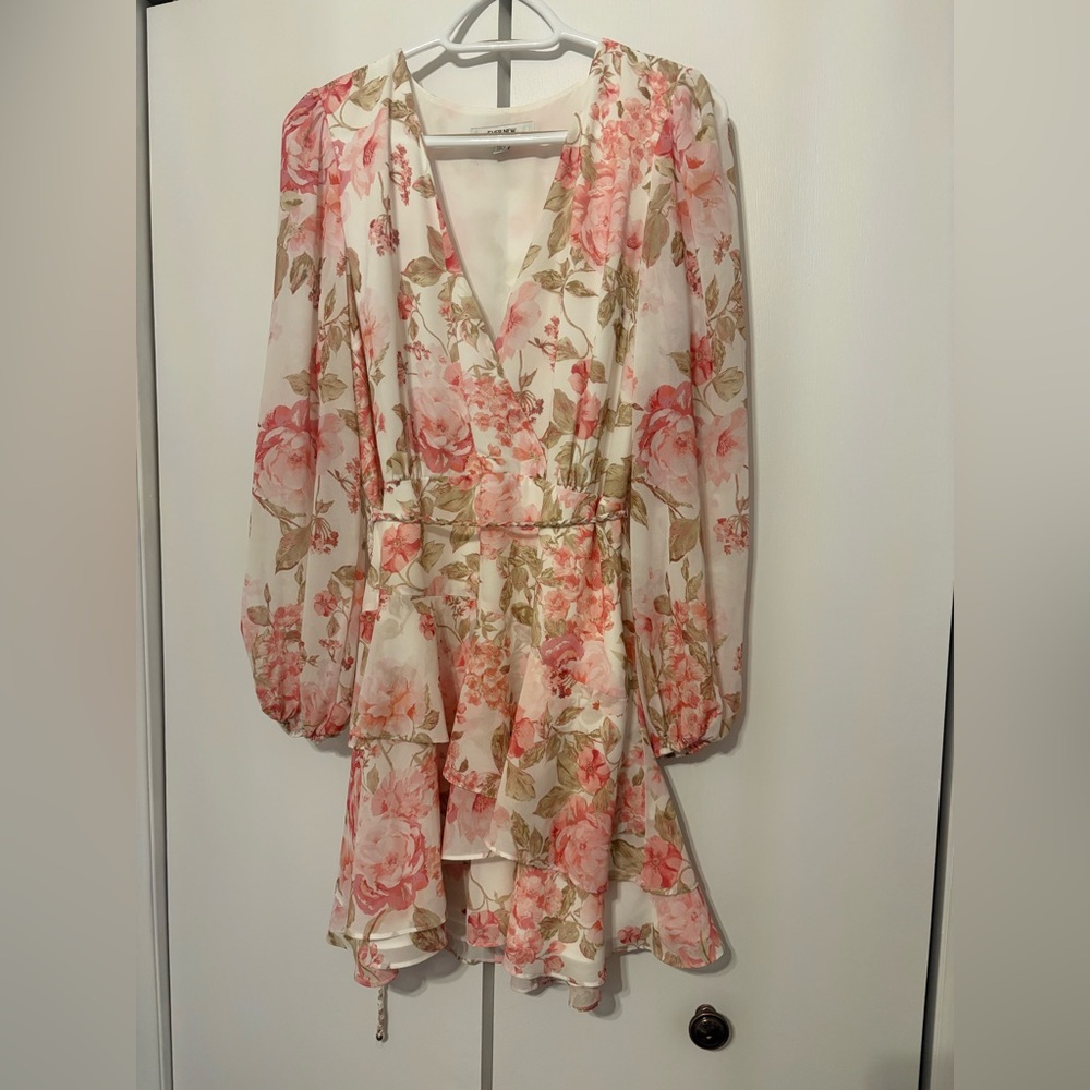 Ever New Cream Blouse with Subtle Pink Floral Detail